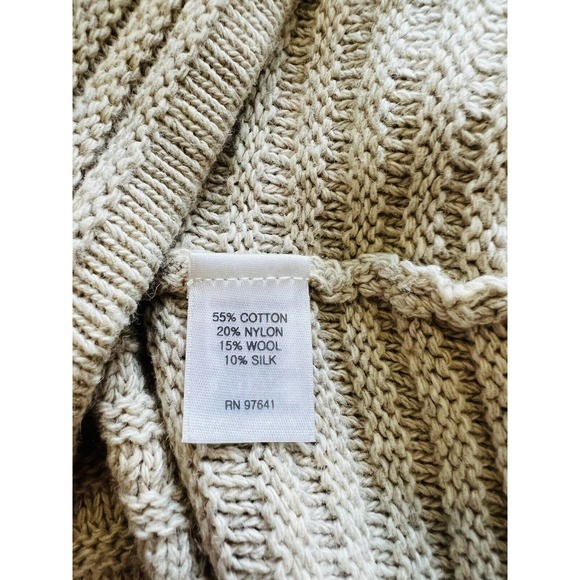J Jill Womens Knit Silk Wool Blend Long Sleeve Boat Neck Beige Sweater Sz XL - Picture 15 of 16